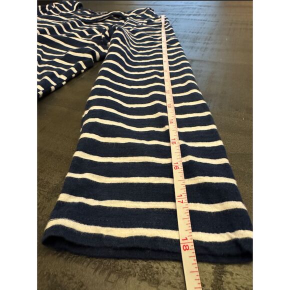 St. John's Bay Nautical Navy/ White Stripe with Tie 3/4 Sleeves Top- Sz M - Picture 7 of 8